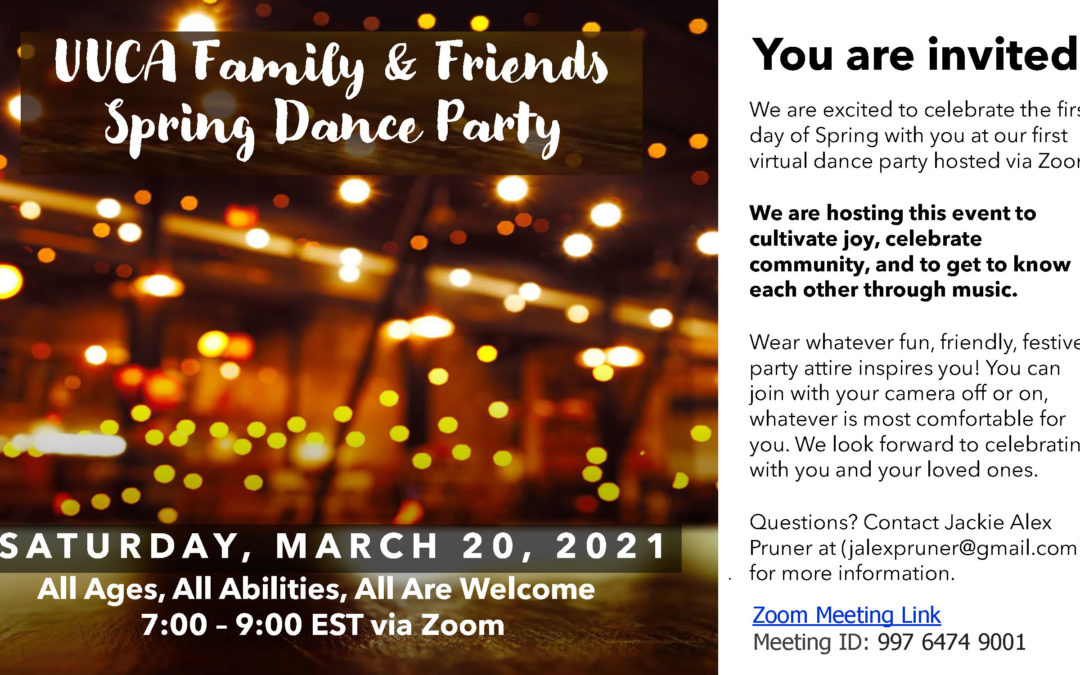 UUCA Family and Friends Spring Dance Party